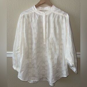 Marie Louise De Monterey White Blouse Top Size 14